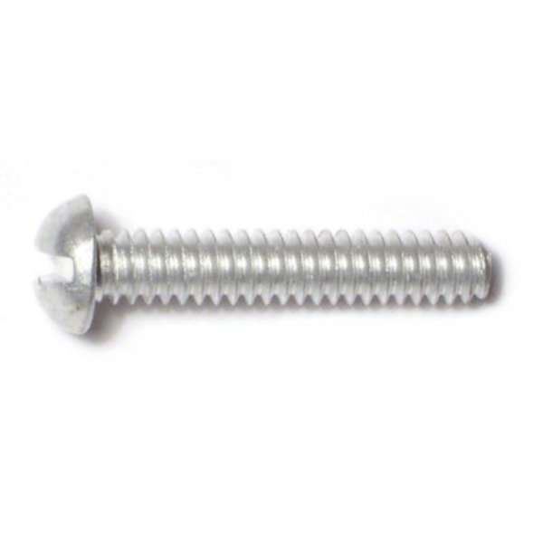 Midwest Fastener #10-24 x 1 in Slotted Round Machine Screw, Plain Aluminum, 24 PK 61606